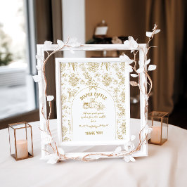 Poster Chá de fraldas Floral Neutro da Bomba