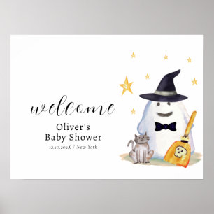 Poster Chá de fraldas Ghost Boy Bonito Boo Bem-vindo
