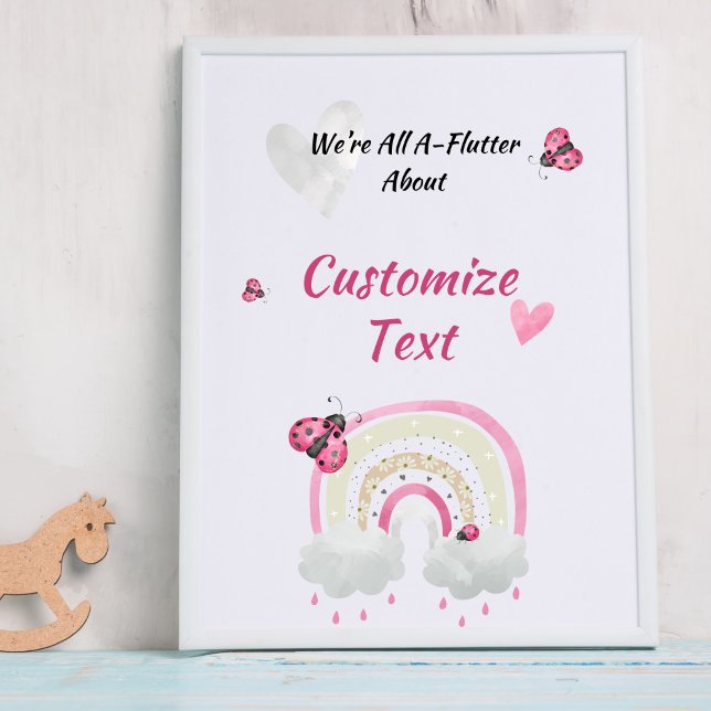 Poster Chá de fraldas Ladybug (Criador carregado)