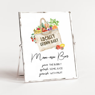 Poster Chá de fraldas Localmente Crescido Mãe Bar Osa SIg