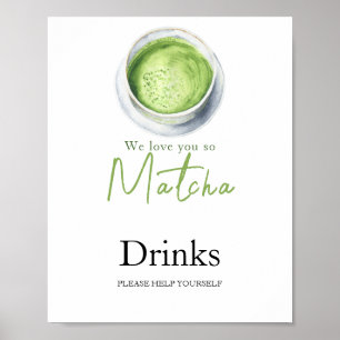 Poster Chá de fraldas Matcha Latte - Bebidas