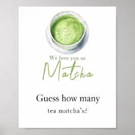 Poster Chá de fraldas Matcha Latte - Quantos chás combina