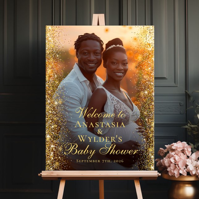 Poster Chá de fraldas moderno de boas-vindas (Criador carregado)