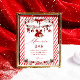 Poster Chá de fraldas Momosa Bar de roupa de bebê de inve