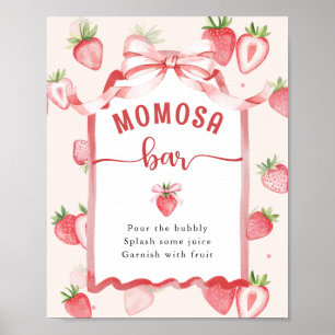 Poster Chá de fraldas MOMOSA Trendy Meadow Strawberry Bar