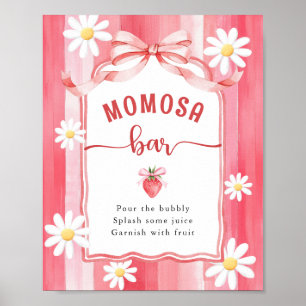 Poster Chá de fraldas MOMOSA Trendy Meadow Strawberry Bar