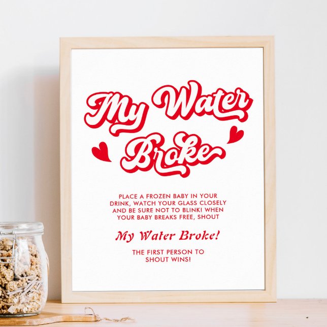 Poster Chá de fraldas namorados Meu Jogo Quebrado de Água (Criador carregado)