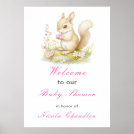 Poster Chá de fraldas primavera