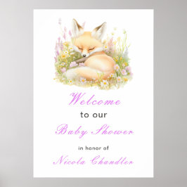 Poster Chá de fraldas primavera Fox