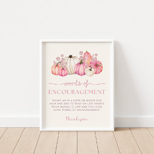 Poster Chá de fraldas Pumpkin de Sinal de Encorajamento