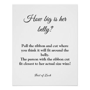 Pôster chá de fraldas quão grande é o sinal de jogo de ba