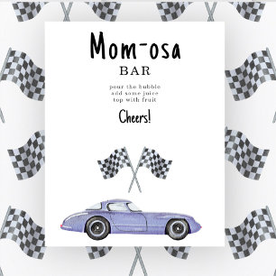 Poster Chá de fraldas Race bar Momosa