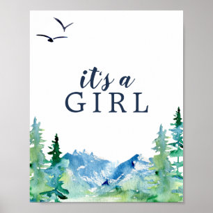 Poster Chá de fraldas Rocky Mountain É um Sinal de Garo