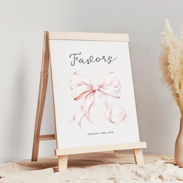 Poster Chá de fraldas rosa favorece sinal de Mesa (Criador carregado)