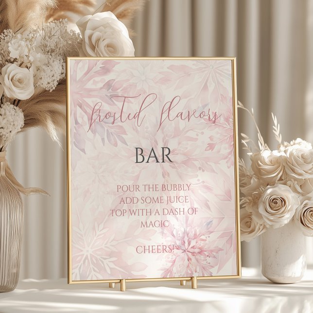 Poster Chá de fraldas Rosa Floco de Neve Floco de Neve Mã (Criador carregado)