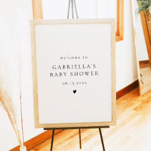 Poster Chá de fraldas Simples Elegante Minimalista Bem-vi