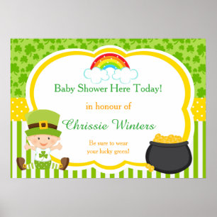 Poster Chá de fraldas St Patricks Boy