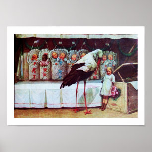 Poster CHÁ DE FRALDAS STORK Novos Bebês