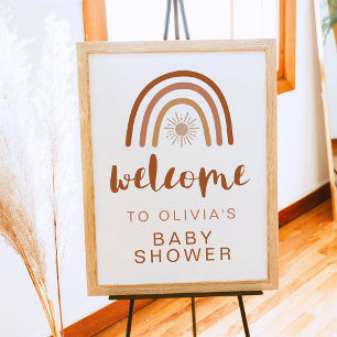 Poster CHÁ DE FRALDAS Sun TINLEY Boho Terracotta