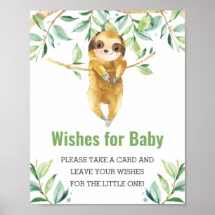 Poster Chá de fraldas Verde Lama Desejo para Bebê