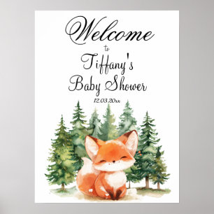 Poster Chá de fraldas Whimsland Fox