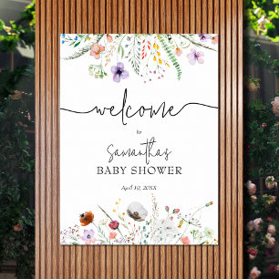 Poster Chá de fraldas Wildflower Welcome