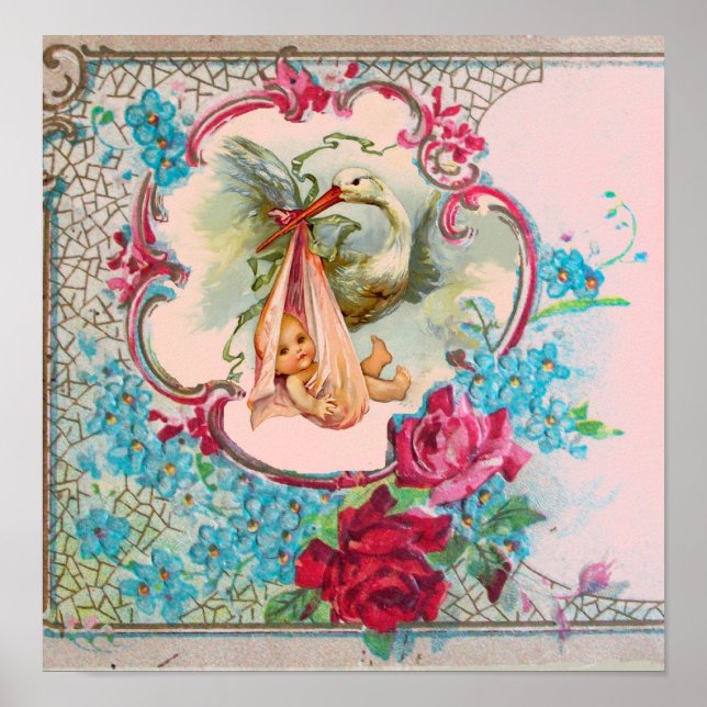 POSTER CHÁ DE GAROTA DO STORK BABY (Frente)