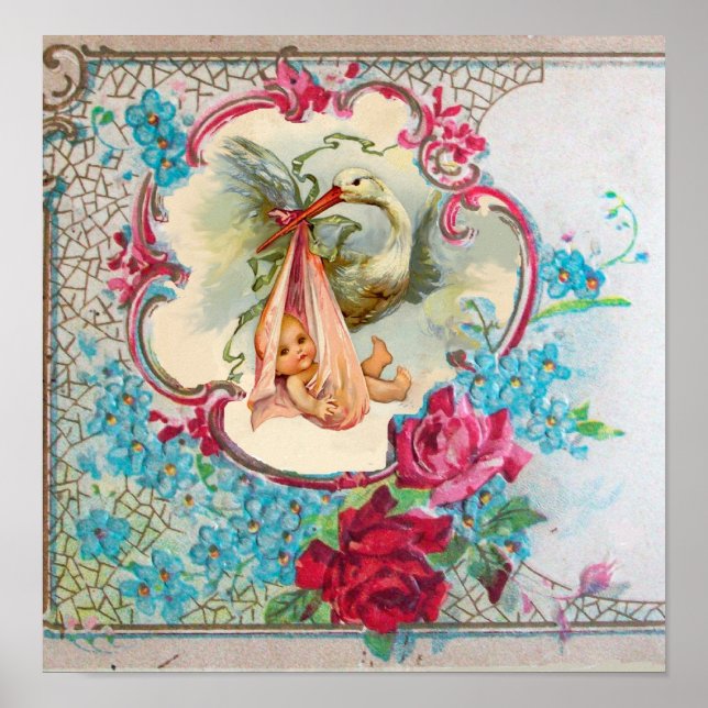 PÔSTER CHÁ DE GAROTA DO STORK BABY (Frente)