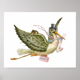 PÔSTER CHÁ DE GAROTA DO STORK BABY