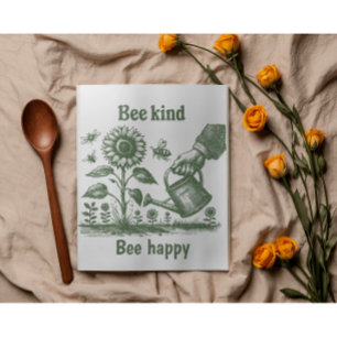 Poster Chá de jardinagem do girassol Vintage Bee Kind Bee