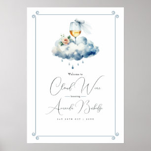 Poster Chá de Noiva Cloud Wine Bem-vindo
