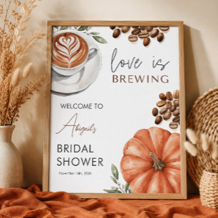 Poster Chá de Noiva com Café de Abóbora e Especiarias 16x