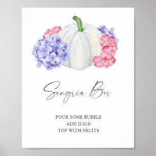 Poster Chá de noiva de abóbora branca - bar de sangria
