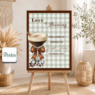 Poster Chá de Noiva Espresso Martini Amor Está Cozinhando