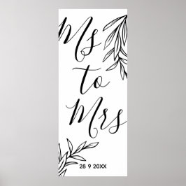 Poster Chá de noiva Floral Sra