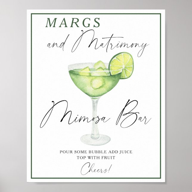 Poster Chá de noiva Margarita bar Mimioza (Frente)