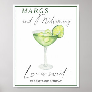 Poster Chá de noiva Margarita O amor é doce, aproveite um
