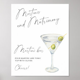 Poster Chá de noiva Martini bar de Martini