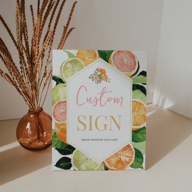 Poster Chá de Noiva Personalizado de Citros (Criador carregado)