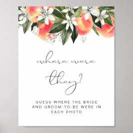 Poster Chá de Noiva SAVANNAH Peach Guess Where Were They