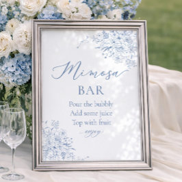 Poster Chá de Noiva Something Blue com Bar de Mimosa