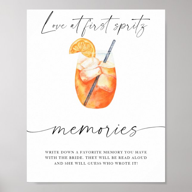 Poster Chá de noiva Spritz - memórias com a noiva  (Frente)