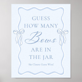 Poster Chá de Noiva "Tying the Knot" Adivinhe Quantos Laç