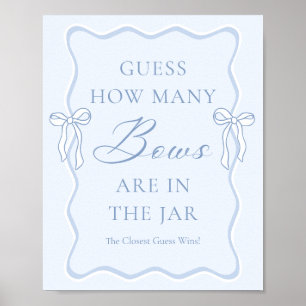 Poster Chá de Noiva "Tying the Knot" Adivinhe Quantos Laç