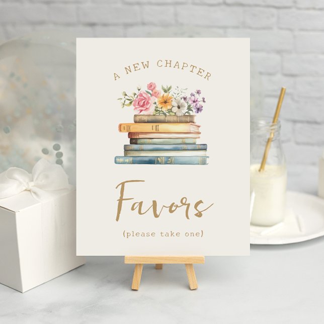 Poster Chá de Noiva Um Novo Capítulo (A New Chapter Wildflower  Bridal Shower Poster by Painted Paperie
)