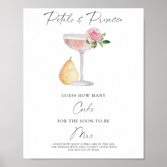 Poster Chá de panela Adivinha Quantos Corks (Frente)