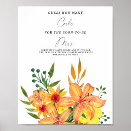 Poster Chá de panela Adivinha Quantos Corks