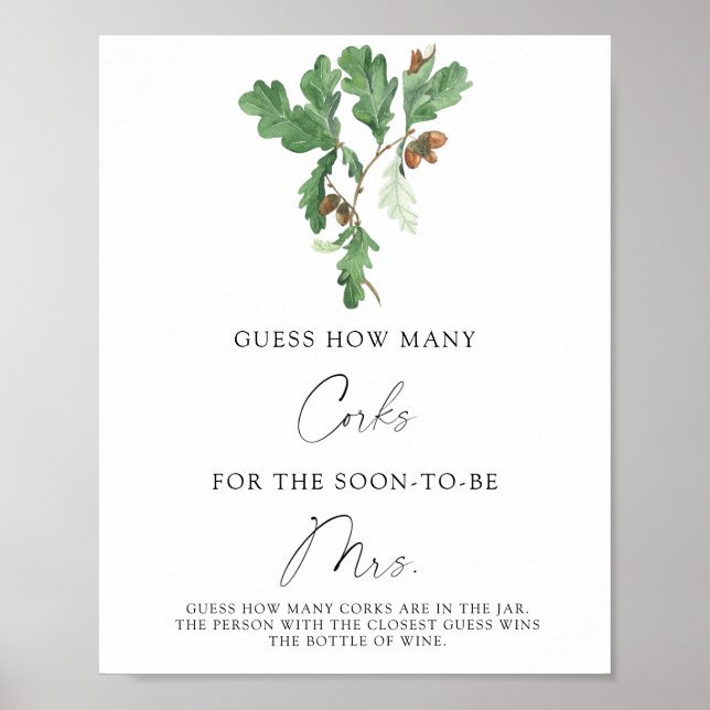 Poster Chá de panela Adivinha Quantos Corks (Frente)