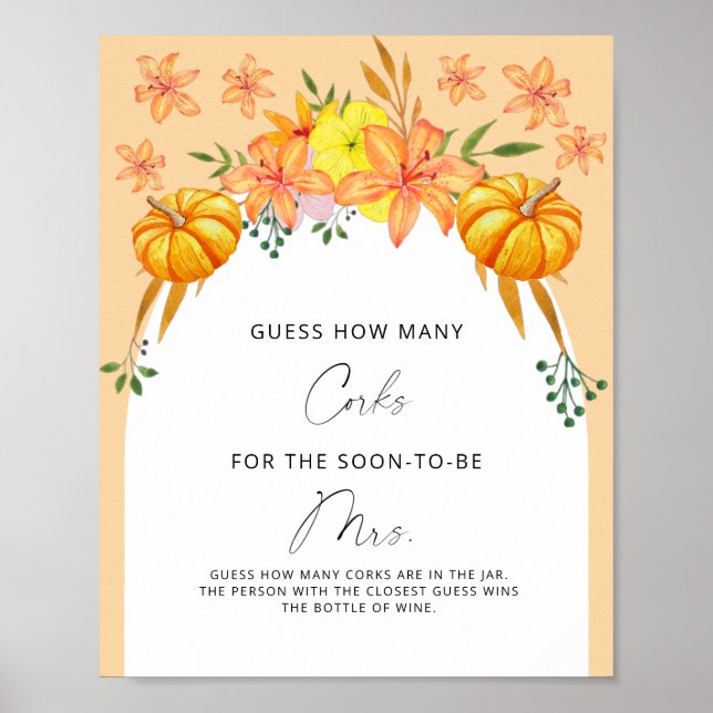 Poster Chá de panela Adivinha Quantos Corks (Frente)