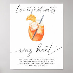 Poster Chá de panela Aperol - jogo de caça em anel